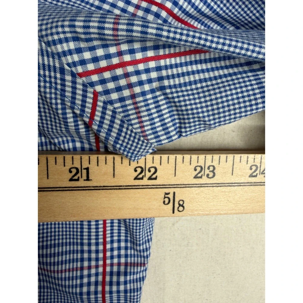 Banana Republic Men's Plaid Long Sleeve Button Down Shirt size Medium 15-15 1/2